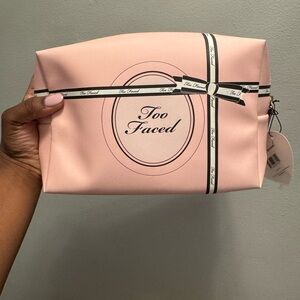 Too Faced Pink Cosmetic Bag